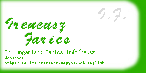 ireneusz farics business card